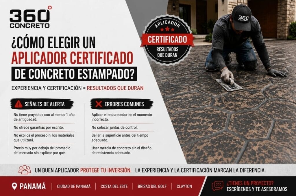 Cómo elegir un aplicador certificado de concreto estampado