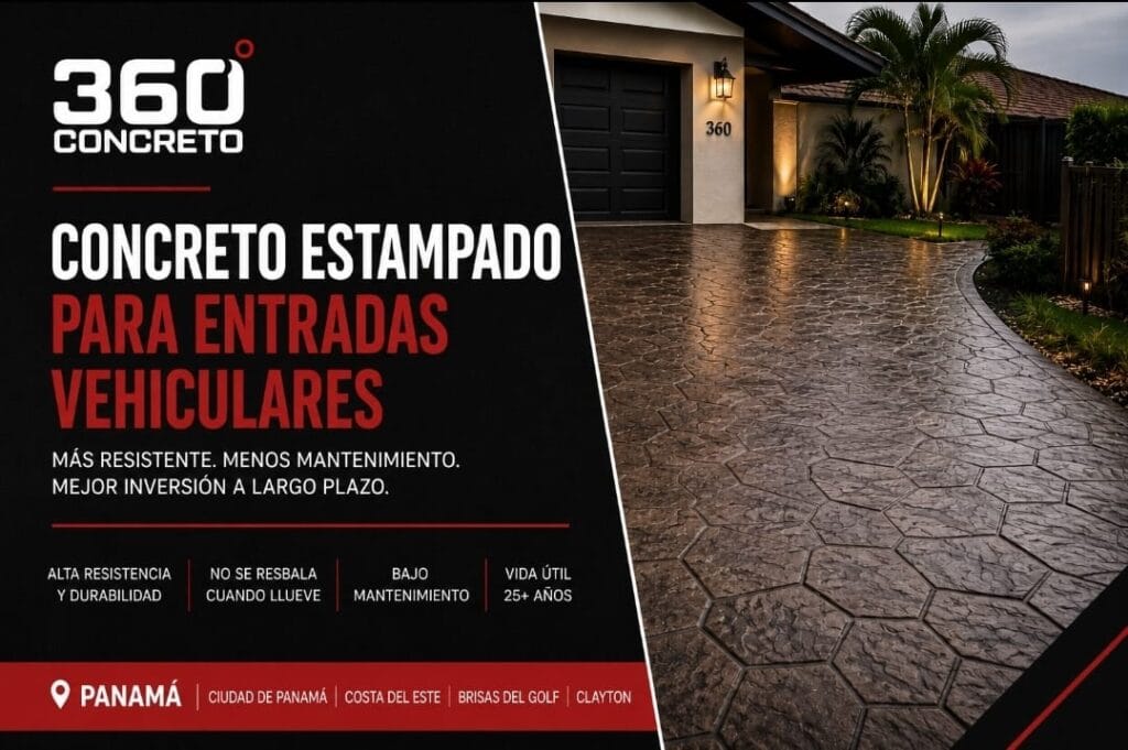 Concreto estampado para entradas vehiculares
