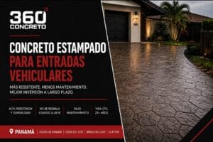 Concreto estampado para entradas vehiculares