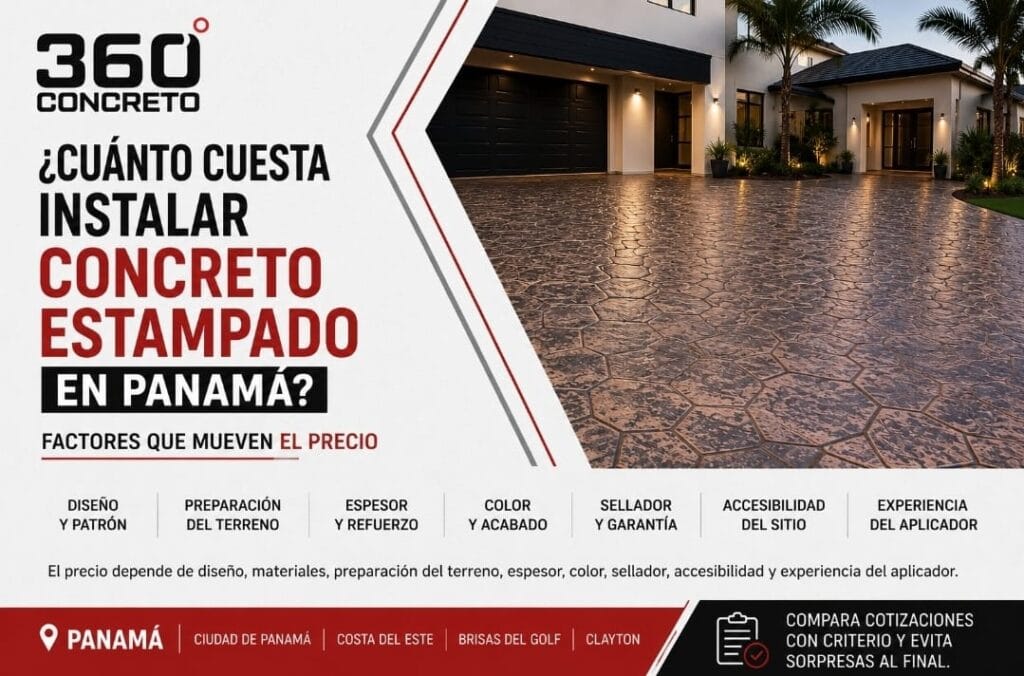 Cuánto cuesta instalar concreto estampado en Panamá