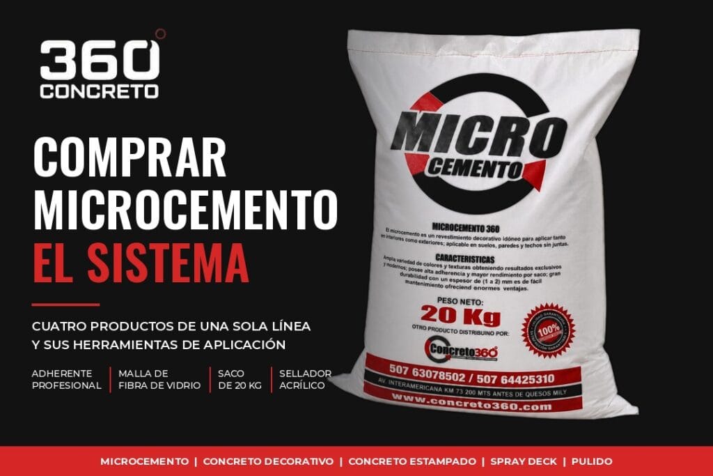 Comprar microcemento en Panamá: qué incluye el sistema Concreto360