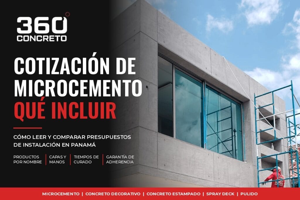 Instalación de microcemento en Panamá: qué debe incluir una cotización profesional