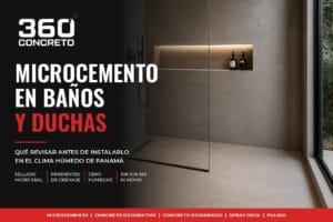 Microcemento en baños y duchas de Panamá: qué revisar antes de instalarlo