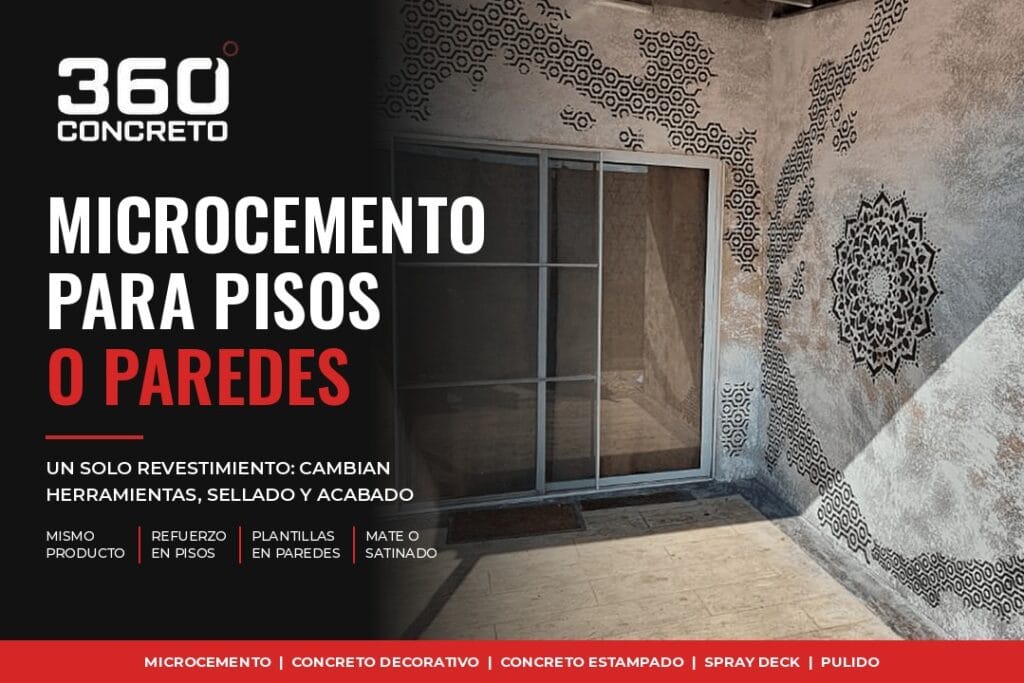 Microcemento para pisos o paredes: qué cambia en el sistema Concreto360