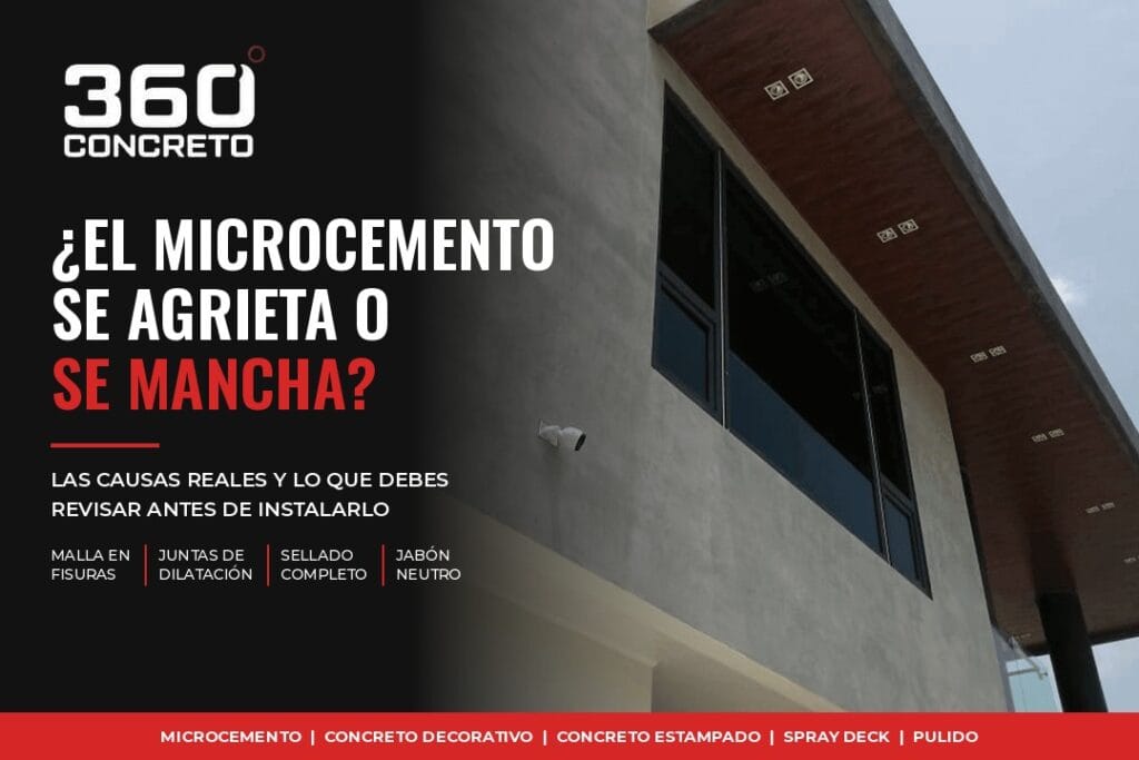 ¿El microcemento se agrieta o se mancha? Qué revisar antes de instalarlo
