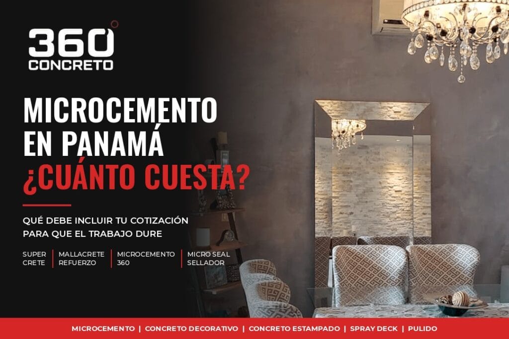 Microcemento en Panamá: precio por m² y qué incluye el sistema Concreto360