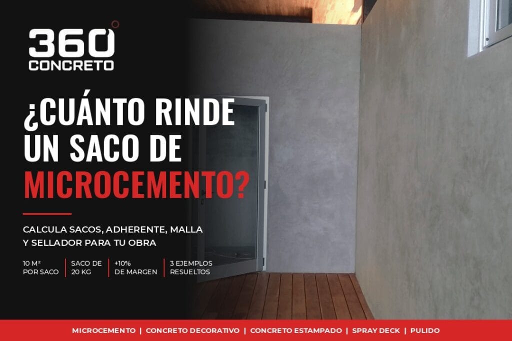 ¿Cuánto rinde un saco de Microcemento 360? Calcula tus materiales